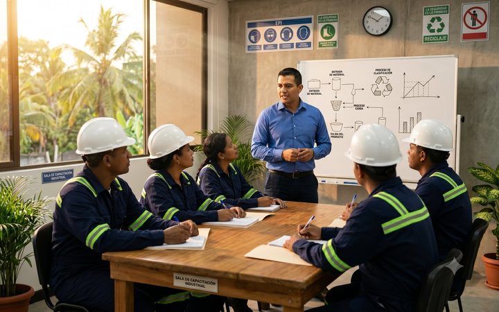 Capacitación empresarial en manejo de residuos y normativa